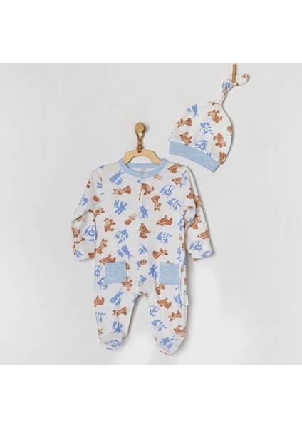 Bear & Friends Şapkalı Bebek Tulumu AC22331RP