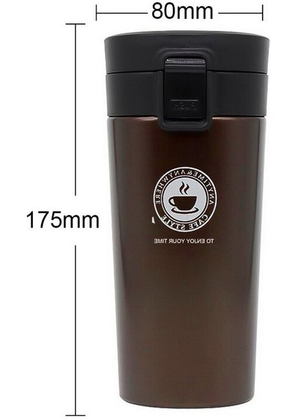 Çift Katmanlı Yalıtımlı Paslanmaz Çelik Kahve Termosu (Yurt Dışından)