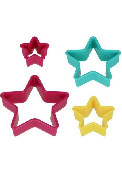 Metaltex Plastik Yıldız Şekilli Kurabiye Kalıbı ( 4 Lü Set )