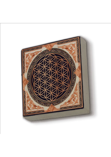 Yaşam Çiçeği Baskılı Doğaltaş MAGNET(KD-044)