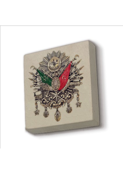 Osmanlı Arması Baskılı Doğaltaş MAGNET(KRT-085)