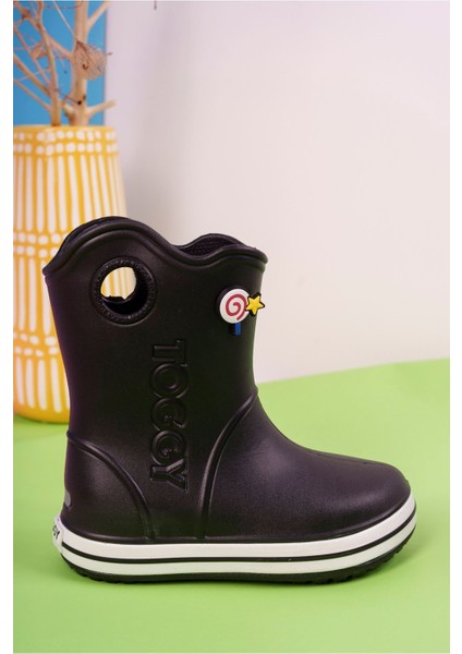 Eva Taban Siyah Çocuk Kar Botu