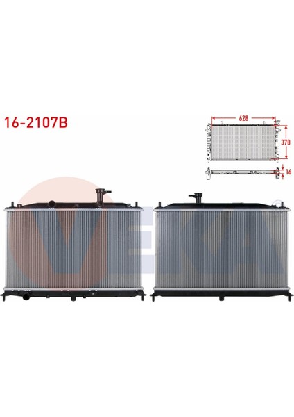 Hyundaı Accent Era 1.4i 16V M - T 2006 - 2012 Su Radyatörü Brazıng 25310 - 1E001|25310 - 1E000