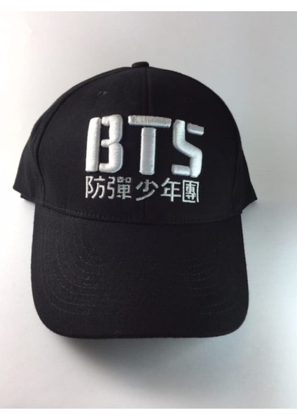 Unisex Siyah Bts Imza T- Shirt Bts Kolye Bts Şapka 3'lü Kombin fırsatları