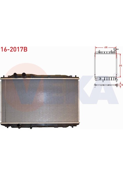 Honda Cıvıc Vııı 1.6 M - T Ac+/ - 2005 - 2012 Su Radyatörü (Alt Boru Segmanlı) Brazıng 19010RNAA51
