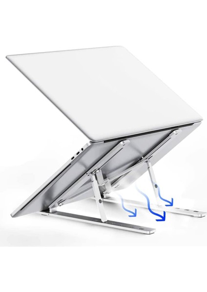 Taşınabilir Katlanabilir Folding Alüminyum Kademeli Dizüstü Notebook Macbook Uyumlu Laptop Standı