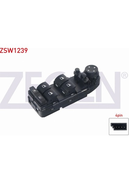 Bmw 5 Serısı (E60) 2003 - 2010 Ayna Ayar ve Cam Açma Anahtarı Grup 4 Pin 61319122112