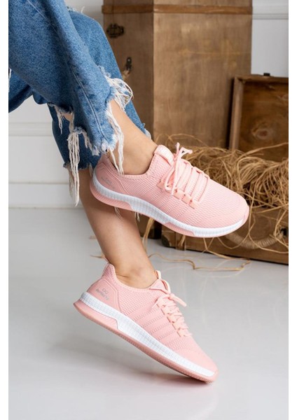 Fileli Pembe Spor Ayakkabı