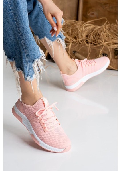 Fileli Pembe Spor Ayakkabı