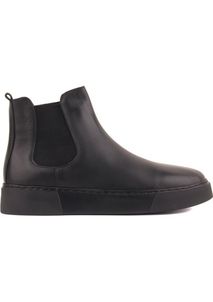 Sail Lakers - Siyah Deri Eva Taban Unisex Chelsea Bot