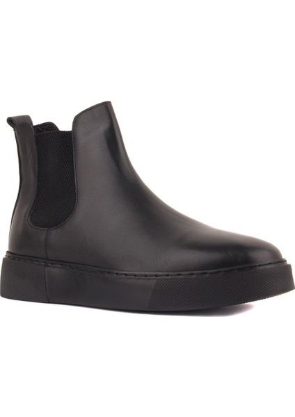 Sail Lakers - Siyah Deri Eva Taban Unisex Chelsea Bot