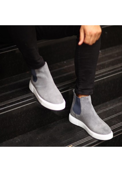 Sail Lakers - Gri Süet Deri Eva Taban Unisex Chelsea Bot fiyatları
