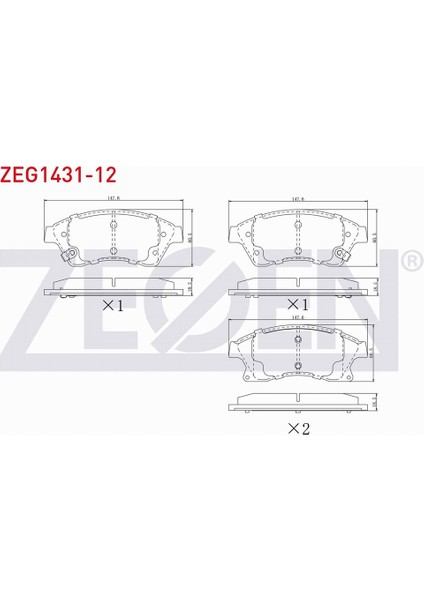 Opel Astra J 1.3 Cdtı 15 Jant 19.00MM 2009 - 2016 Ön Fren Balatası Ikazlı IKB - 2 - 1843 - 0