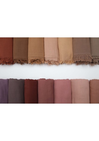 Five Scarf Naturel Pamuk Kraş Şal