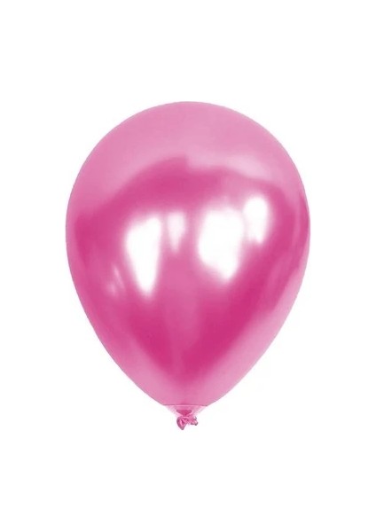 Metalik Koyu Pembe Balon 10'lu