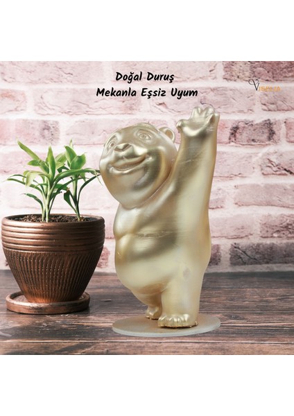 Dekoratif Ayı Biblo Heykel El Yapımı Sevimli Eşyası Model Tasarım Ürünü
