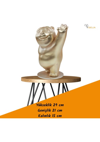 Dekoratif Ayı Biblo Heykel El Yapımı Sevimli Eşyası Model Tasarım Ürünü