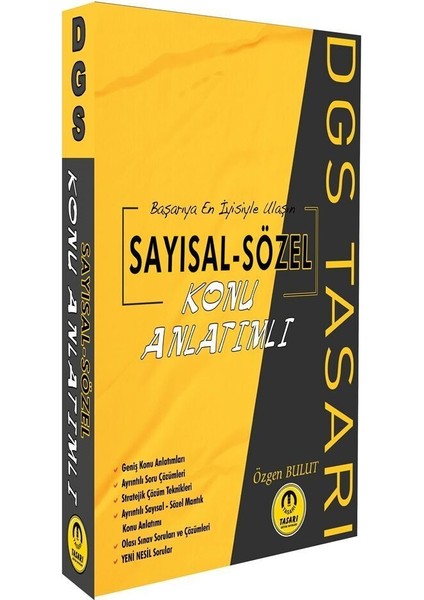 Tasarı Yayınları DGS Sayısal Sözel Konu Anlatımı