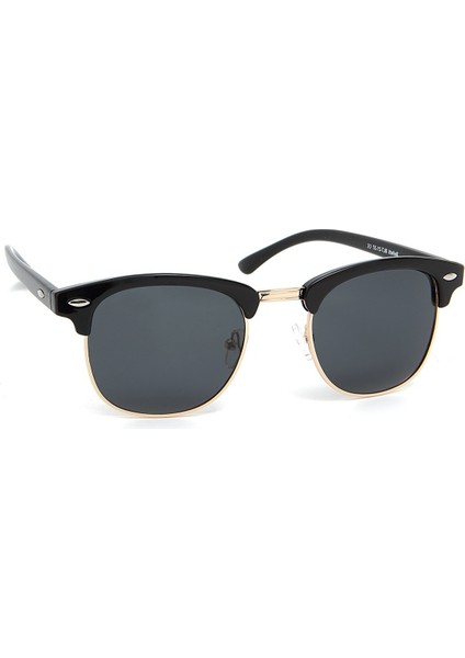 DC2037BLACK Parlak Siyah Polarize Clubmaster Unisex Güneş Gözlüğü