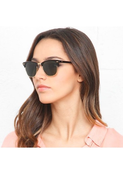 DC2037BLACK Parlak Siyah Polarize Clubmaster Unisex Güneş Gözlüğü