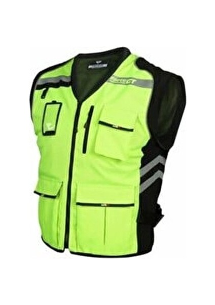 Reklektif Motosiklet Yeleği Sarı