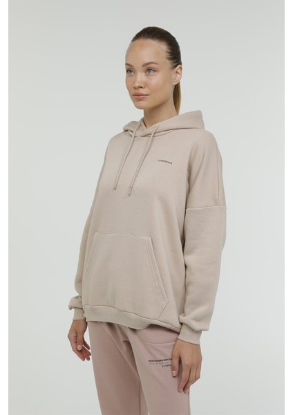 W-Marcıa Basıc Oversıze H Bej Kadın Sweatshirt