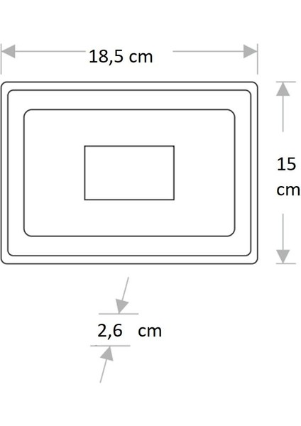 CT-4658 50W/6400K Slim LED Projektör Beyaz 10 Adet
