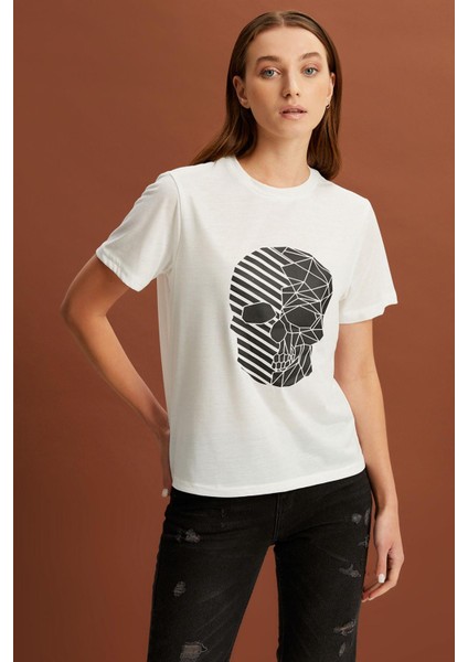Baskılı Basic T-Shirt (B22-385A)
