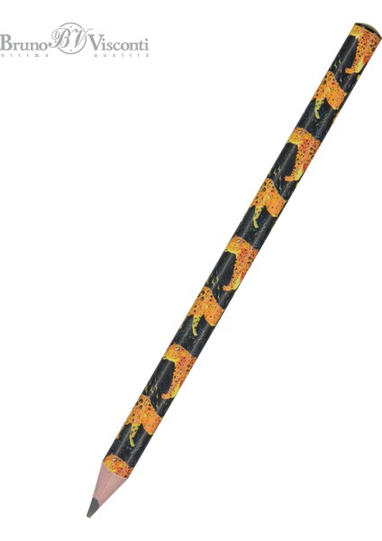 "Happy Graphix" Jumbo Kurşun Kalem 4B-3,5 mm Leopar Desenli
