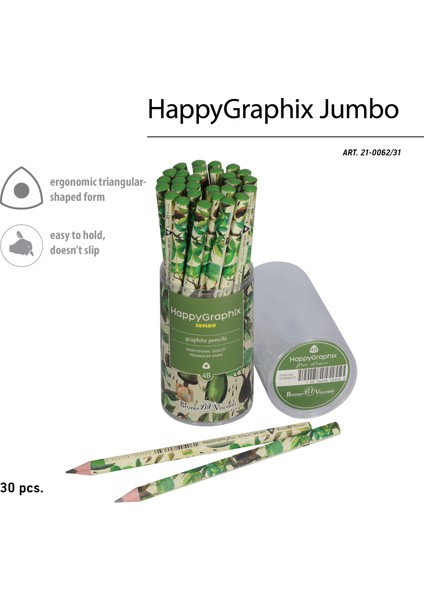 "happy Graphix" Jumbo Kurşun Kalem 4b ,3,5 Mm. Baobab Ağacı fırsatları