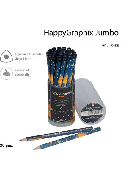 Bruno Visconti "happy Graphix" Jumbo Kurşun Kalem 4b ,3,5 Mm. Tilki