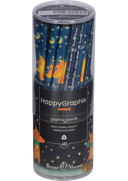 Bruno Visconti "happy Graphix" Jumbo Kurşun Kalem 4b ,3,5 Mm. Tilki