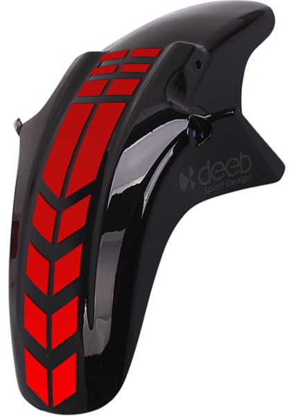 Motosiklet Çamurluk Sticker Kırmızı Reklektif Model S - 2 Adet