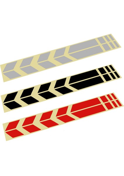 Motosiklet Çamurluk Sticker Kırmızı Reklektif Model S - 2 Adet modelleri