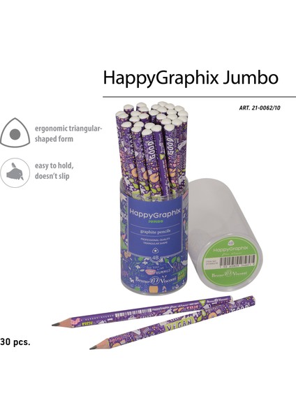 "happy Graphix" Jumbo Kurşun Kalem 4b ,3,5 Mm. Vegan fırsatları