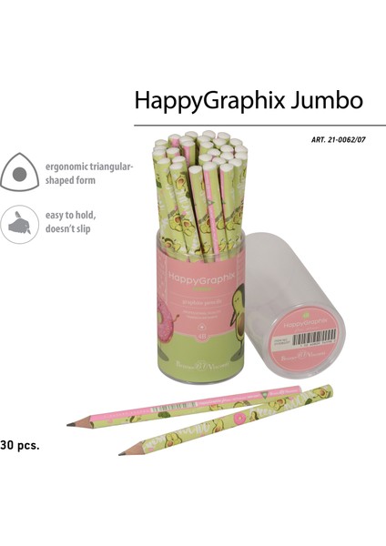 "happy Graphix" Jumbo Kurşun Kalem 4b ,3,5 Mm. Avokado fiyatları