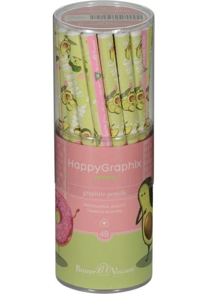 "happy Graphix" Jumbo Kurşun Kalem 4b ,3,5 Mm. Avokado indirimleri