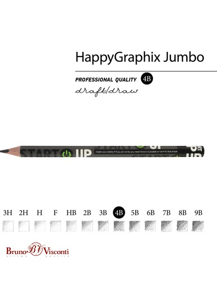"happy Graphix" Jumbo Kurşun Kalem 4b ,3,5 Mm. Start Up fiyatları