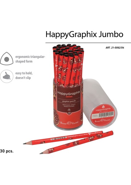 "happy Graphix" Jumbo Kurşun Kalem 4b ,3,5 Mm. Fresh & Fruity fırsatları