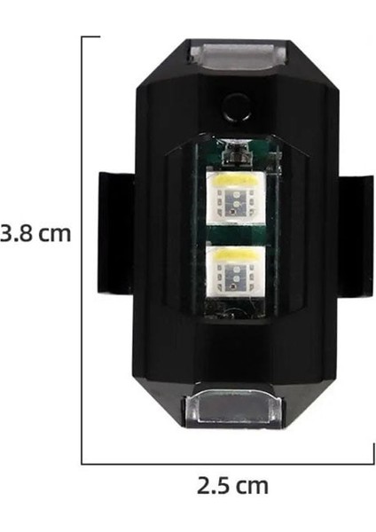 Bisiklet Mini LED Lambası 7 Farklı Mod- 20 Den Fazla Renk Kombinasyonu