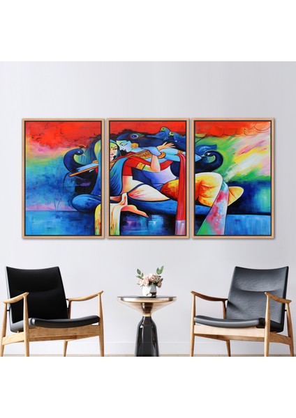 3 Parçalı Naturel Çerçeveli Kanvas Tablo, Üreme Kanvas Poster, Ünlü Kanvas Sanatı, fiyatları