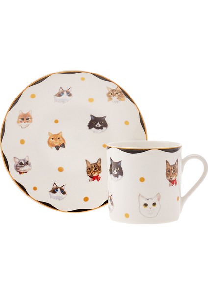 Gato 6 Kişilik Kahve Fincan Takımı 80 ml