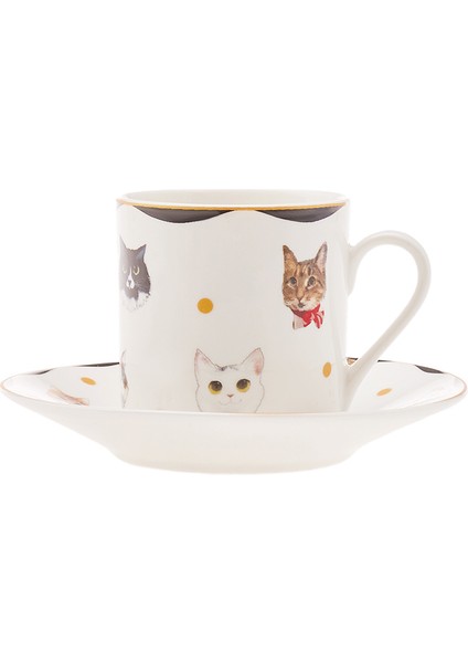Gato 6 Kişilik Kahve Fincan Takımı 80 ml