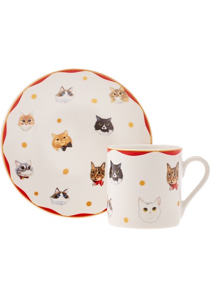 Gato 6 Kişilik Kahve Fincan Takımı 80 ml