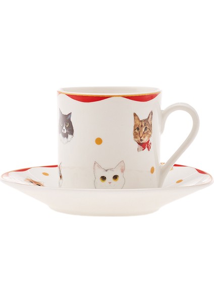 Gato 6 Kişilik Kahve Fincan Takımı 80 ml