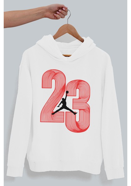 Yirmi Üç Beyaz Kapüşonlu Erkek Sweatshirt fiyatları
