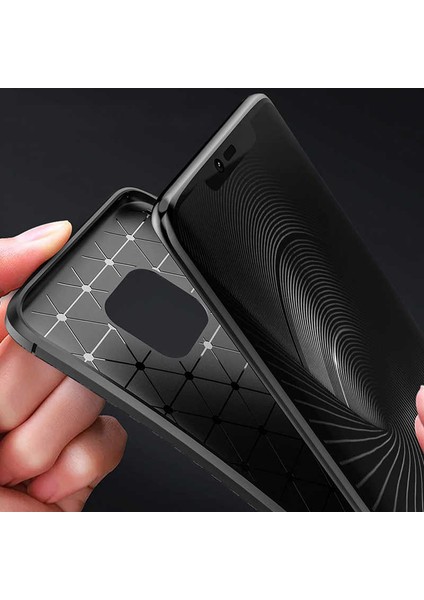 Huawei Mate 20 Pro Kılıf Karbon Desenli Yüksek Kalite Negro Silikon Kapak