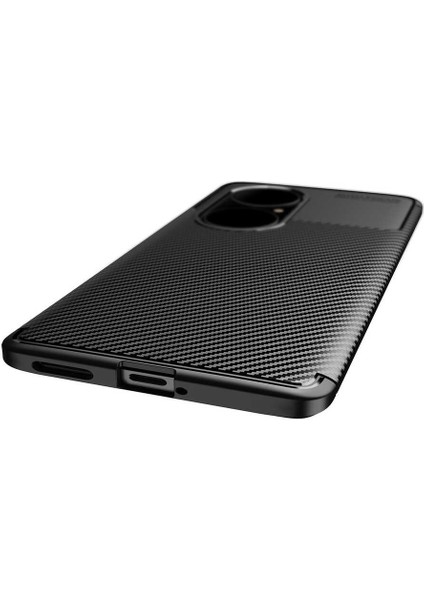 Huawei P50 Pro Kılıf Karbon Desenli Yüksek Kalite Negro Silikon Kapak