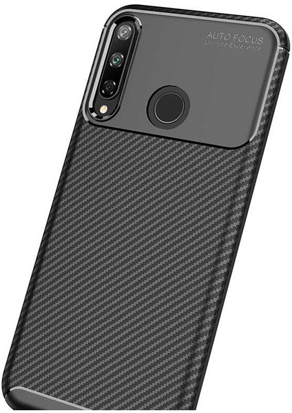 Huawei P40 Lite E Kılıf Karbon Desenli Yüksek Kalite Negro Silikon Kapak