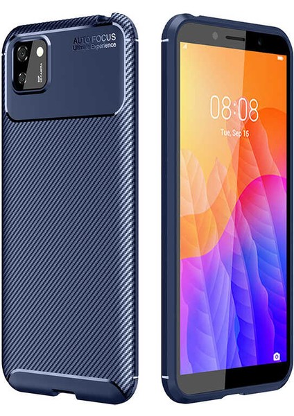 Huawei Y5P Kılıf Karbon Desenli Yüksek Kalite Negro Silikon Kapak